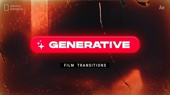 Videohive Generative Film Transitions | Vertical | After Effects