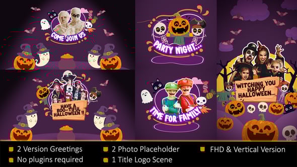 Videohive Cute Halloween Greetings