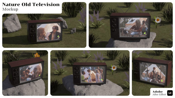 Videohive Nature Old Television Mockup