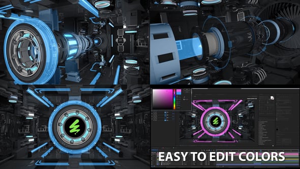Videohive Turbine Particle Accelerator Logo