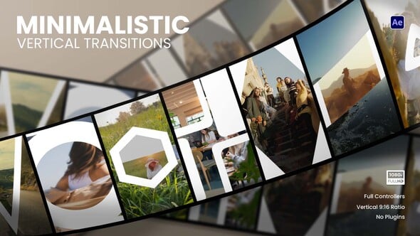 Videohive Minimalistic Vertical Transitions