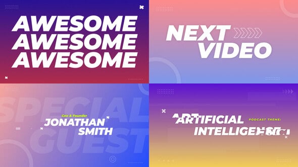 Videohive Gradient Transitions with Text