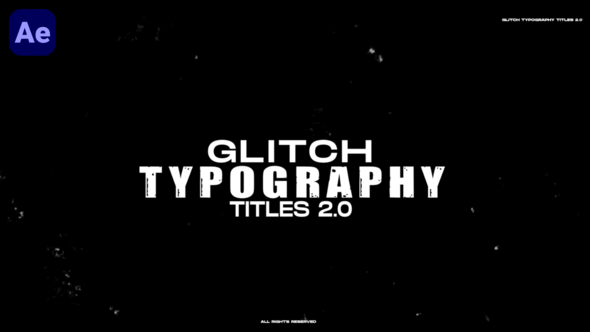 Videohive Glitch Typography Titles 2.0