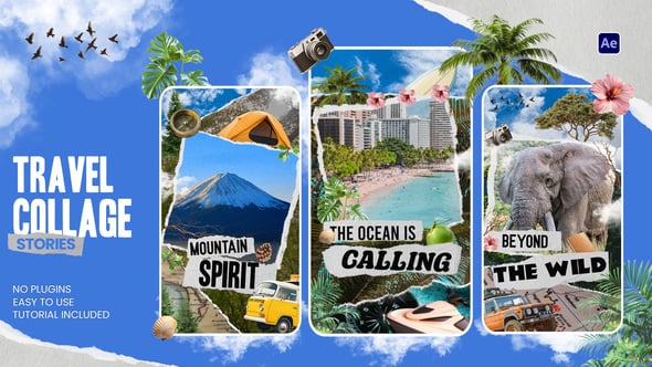 Videohive Travel Collage Stories 59843848