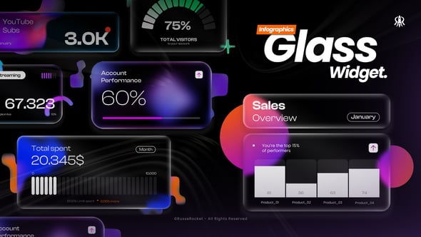 Videohive Infographic Glass Widget