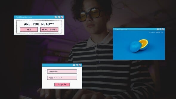 Videohive Retro Windows Titles 2.0