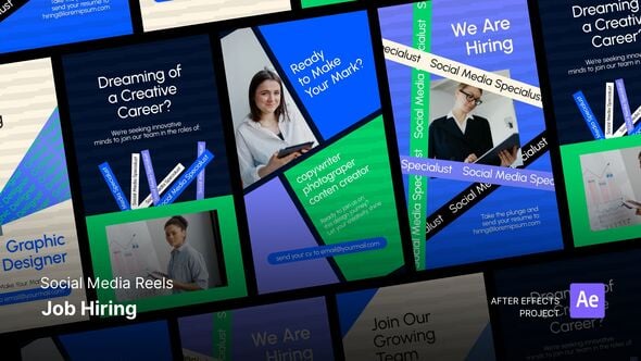 Videohive Reels – Job Hiring After Effects Project Files