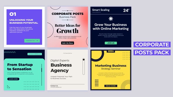 Videohive Corporate Posts Pack