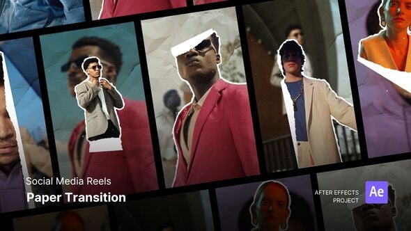 Videohive Reels – Paper Transition After Effects Project Files