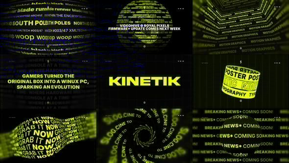 Videohive Kinetic Posters 59698001