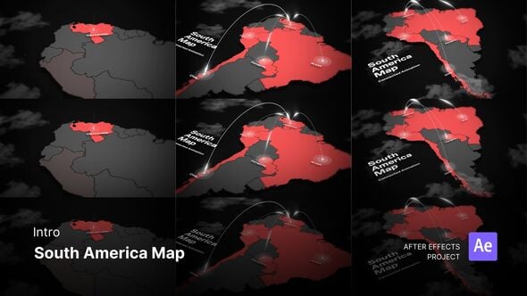 Videohive Intro – South America Map After Effects Project Files