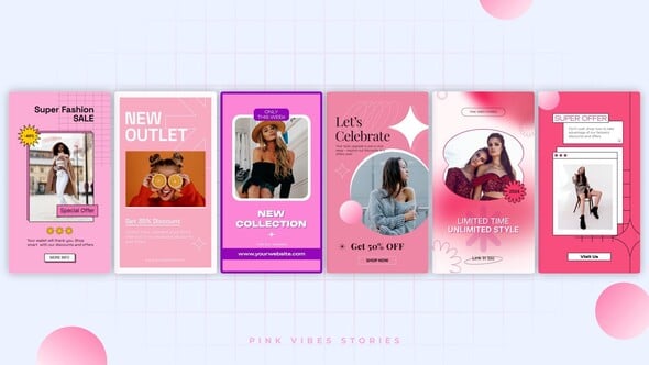 Videohive Pink Vibes Stories