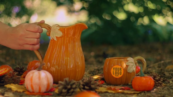 Videohive Autumn Tea Logo Opener