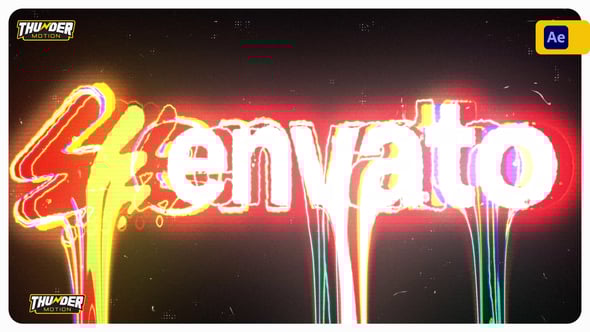 Videohive Neon Drip Logo Reveal