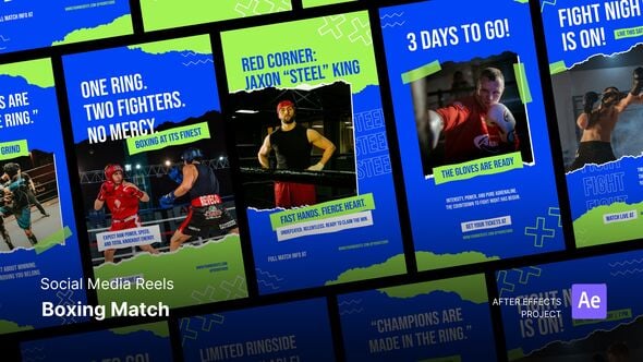 Videohive Reels – Boxing Match After Effects Project Files