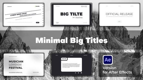 Videohive Minimal Big Titles 59735198