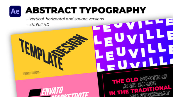 Videohive Abstract Typography 59913466