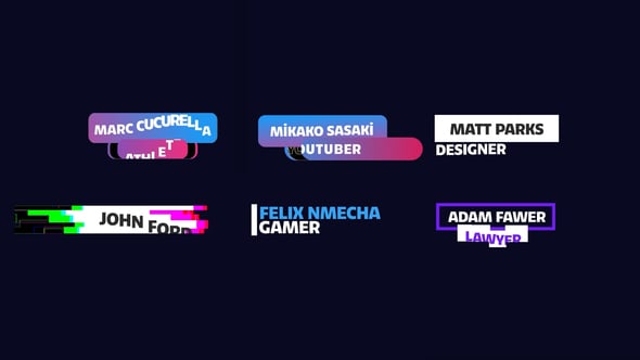 Videohive Youtube Lower Thirds 59981686