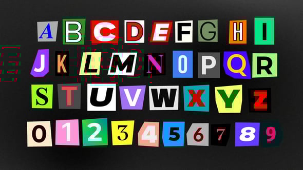 Videohive Cut Out Letters Collage