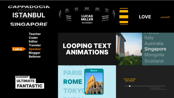 Videohive Looping Text Animations