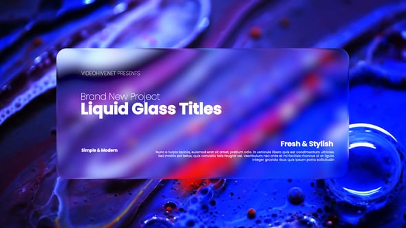 Videohive Liquid Glass Titles 59654545