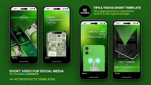 Videohive Unleash Phone Wizardry: Viral “Tip & Trick” Video Template for TikTok, Reels & Shorts