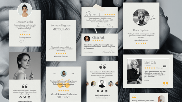 Videohive Testimonials, Reviews & Quotes – After Effects Template 59947637