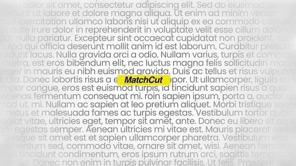 Videohive Match Cut 59697464