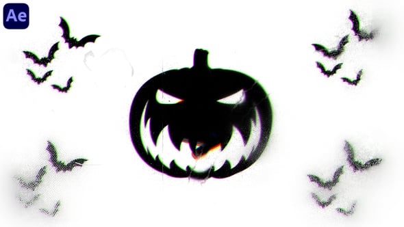 Videohive Halloween Glitch Logo 59634010