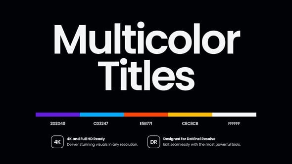 Videohive Multicolor Titles