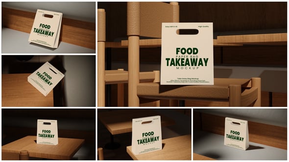 Videohive Take Away Paper Bag Mockup