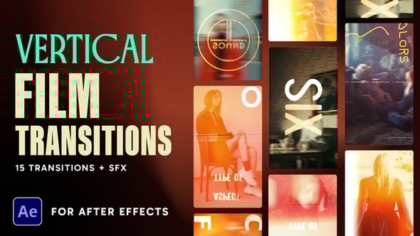 Videohive Vertical Film Transitions Pack