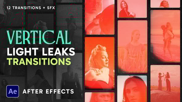 Videohive Vertical Light Leaks Transitions 59897184