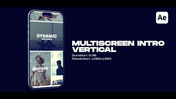 Videohive Vertical Multiscreen Intro