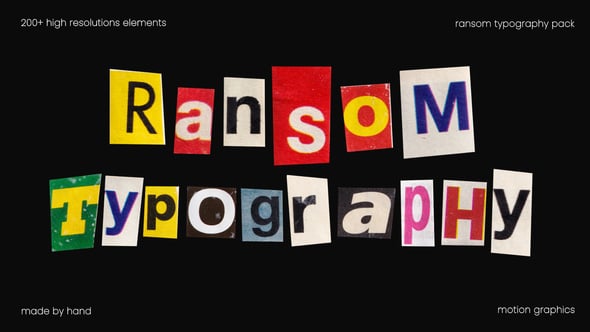 Videohive Ransom Typography Pack