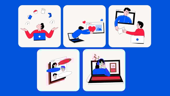 Videohive Online Activity Illustration