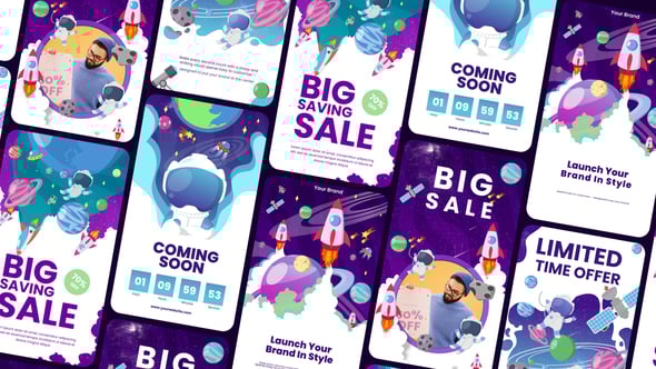 Videohive Space Theme Opener Promo Story