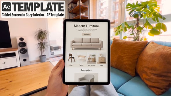 Videohive Tablet Screen Mockup — 4K After Effects Template