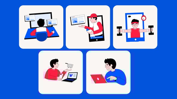 Videohive Online Activity Illustration 59946584