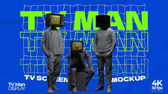 Videohive TV man Video Display