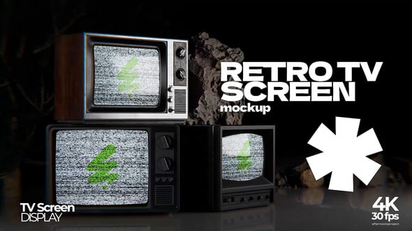 Videohive Retro TV Screen Mockup
