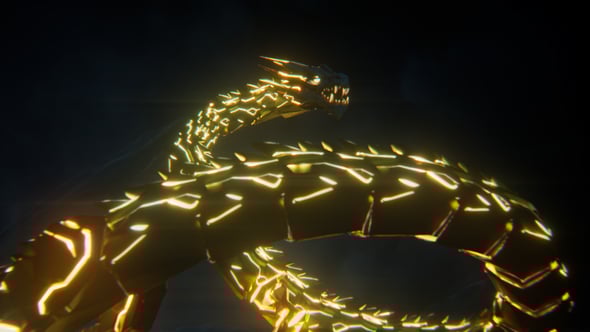 Videohive golden dragon thunder