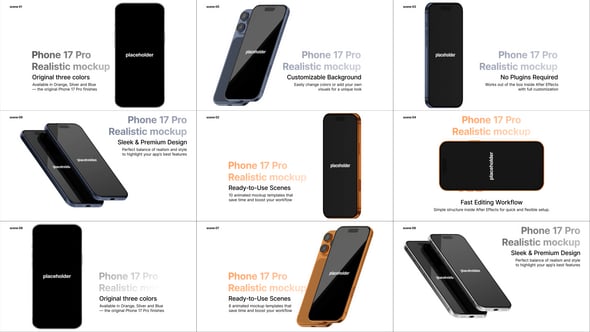 Videohive Realistic Phone 17 Pro Mockup App