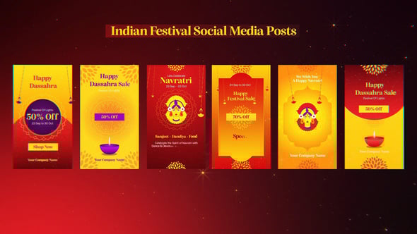 Videohive Indian Festival Social Media Posts