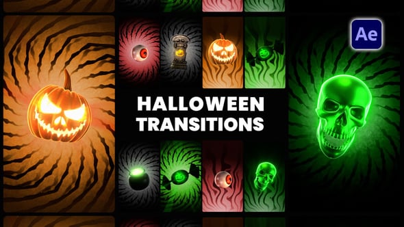 Videohive Halloween Vertical Transitions