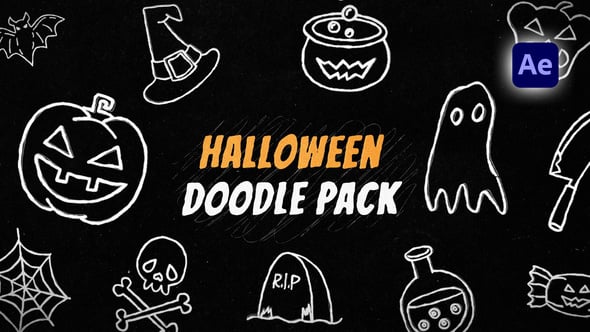 Videohive Halloween Doodle Pack