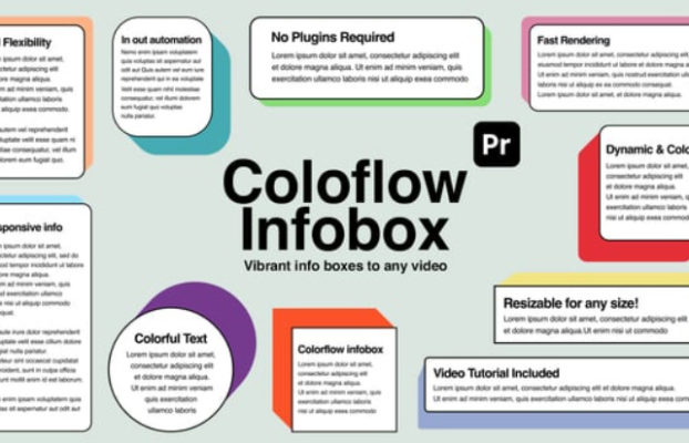 Videohive ColorFlow Infobox – Dynamic Text Boxes & Lower Thirds for Premiere Pro