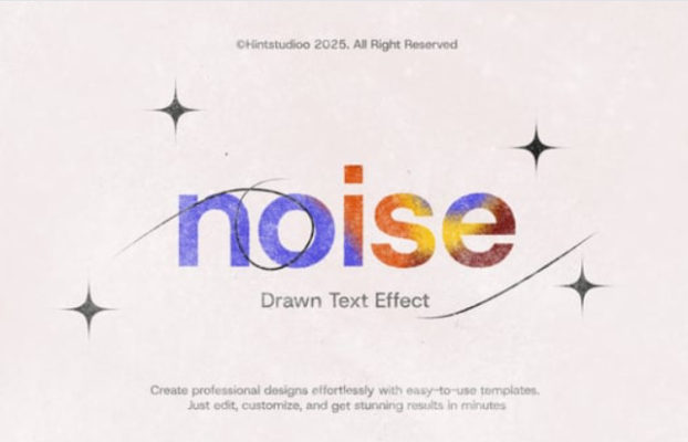 Videohive Noise Drawn Text Effect