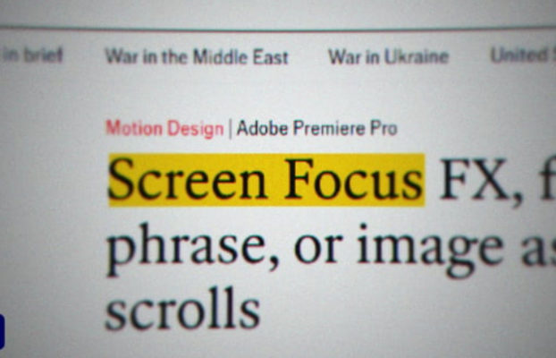 Videohive Screen Focus FX | For Premiere Pro