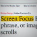 Videohive Screen Focus FX | For Premiere Pro